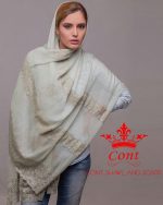 شال مجلسی پلیسه حاشیه دانتل کد 60116969